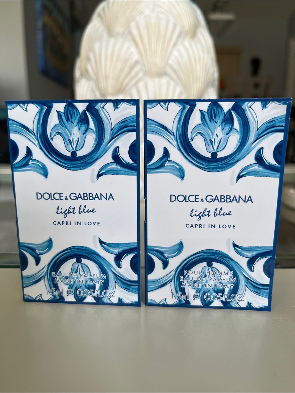 ✨ Capri In Love Dolce & Gabbana Light Blue Sample Duo NEW
